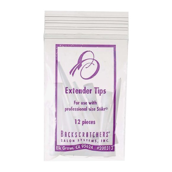 Backscratchers Stikr Extender Tips - Boquilla de repuesto para envoltura de seda de uñas y adhesivo de fibra de vidrio