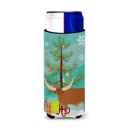 

Carolines Treasures BB9190MUK Ankole-Watusu Cow Christmas Michelob Ultra Hugger for Slim Cans
