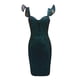 thumbnail image 3 of Gibobby Vestidos de fiesta cortos Vestido con volantes y mangas volantes de lentejuelas lisas para mujer(Verde,G), 3 of 5
