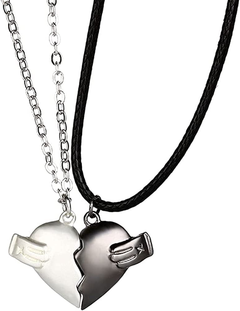 Love Heart Matching Puzzle Necklace 