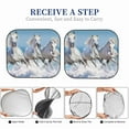thumbnail image 6 of Daiia Horses Running Through The Water 2PCS Car Windshield Sun Shade, Foldable Sun Shield for Car Front Window, Auto Sun Blocker Visor Protector Universal for Truck SUV Pickup-Large, 6 of 7