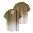 thumbnail image 2 of BOBOGOJP Chemise Hawaïenne pour Hommes Manches Courtes Coupe Régulière Popeline Extensible, Kaki TG, 2 of 5