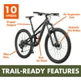 thumbnail image 6 of Ozark Trail 29" FS.3 Fastflow Full Suspension Mountain Bike, 29" Wheels, Medium Frame, Fits Rider 5'7' - 5'11", Black, Adult, Online Only, 6 of 11