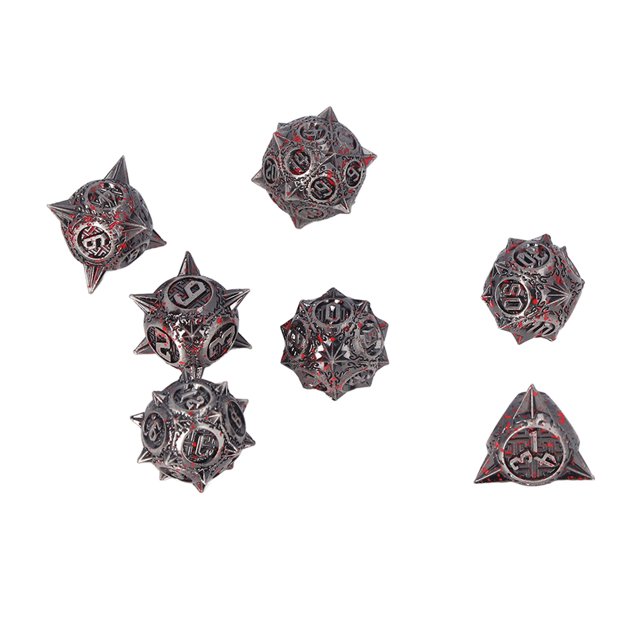 Dados De Juego De Mesa De Metal, Juego De Dados De 7 Piezas Número Claro De Desplazamiento Equilibrado Portátil Para Juegos De Mesa ANGGREK NO