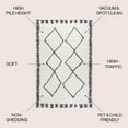 thumbnail image 4 of JONATHAN Y MOROCCAN HYPE 8 x 10 Area Rug, Calvia Moroccan Diamond Shag - White/Gray, MOH404A-8, 4 of 10