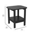 thumbnail image 4 of Flash Furniture HDPE 2-Tier Adirondack Side Table - All-Weather - Indoor/Outdoor Black, 4 of 9