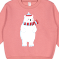thumbnail image 3 of Inktastic Polar Bear, Cute Bear, Bear with Scarf, Hat Toddler Sweatshirt, 3 of 4