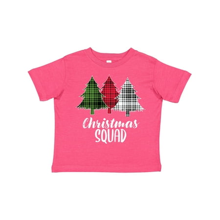 

Inktastic Christmas Squad with Plaid Trees Gift Toddler Boy or Toddler Girl T-Shirt
