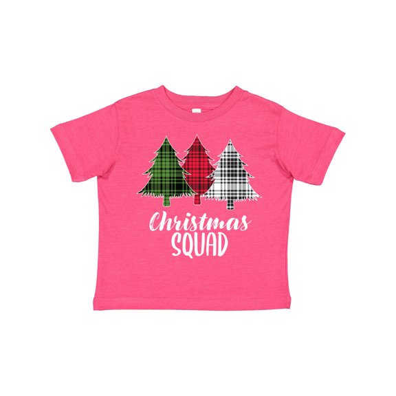 Inktastic Christmas Squad with Plaid Trees Boys or Girls Toddler T-Shirt