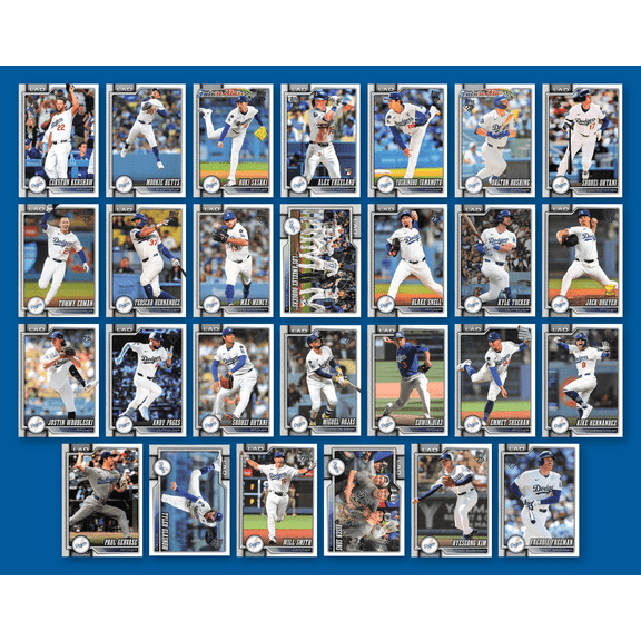 2026 Topps Series 1 & 2 Baseball Team Set 27 Cards Los Angeles Dodgers Ohtani Betts