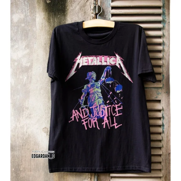 And Justice For All Album Art Reprint Retro Band Graphic Unisex T-Shirt up to size 5XL