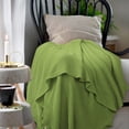 thumbnail image 3 of Unique Bargains Couverture Jetée Tricotée Douce 100 % Coton Unie pour Canapé Sofa Chambre, 3 of 10