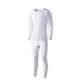 thumbnail image 1 of Chemises à Manches Longues pour Hommes Chemises à Manches Longues pour Hommes Coton Uni Coton Mince Col Rond Manches Longues sous-Vêtements Pantalon Ensemble, 1 of 9