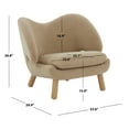 thumbnail image 3 of SAFAVIEH Couture Felicia Contemporary Faux Lamb Wool Solid Accent Chair, Tan/Natural, 3 of 8