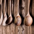 thumbnail image 3 of FURNIX 5Pc Cooking Tools Natural Teak Wooden Kitchen Utensil Set Comfort Grip Cooking Spoons Teak Wooden Spoon Set Healthy Durable Wooden Spoons For Cooking Effortless Clean,Non-Stick Friendly, 3 of 5