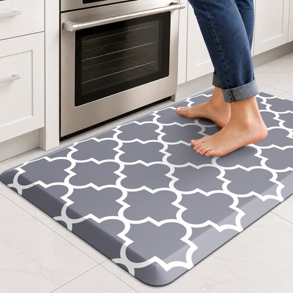 GALMAXS7 Kitchen Rug and Mat Kitchen Mat Non Slip Anti Fatigue Mats for Kitchen,17"x28",Gray