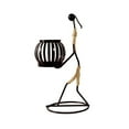 thumbnail image 1 of Girl Shape Candlestick Decorative Candlestick Exquisite Iron Candlestick Abstract Character Candlestick with Hemp Rope Detachable Frame for Bedroom Office Coffee Shop, 1 of 3