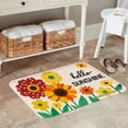thumbnail image 2 of FJPT Hello Sunshine Floral Non Slip Flannel Polyester Floor Mat For Bathroom Kitchen Bedroom Decor 31.5x19.7 inch, 2 of 5