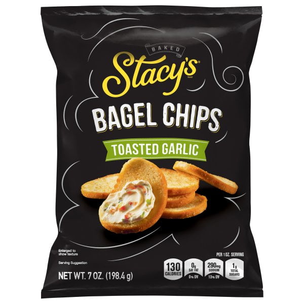 Stacy's Pita Chips Bagel Chips Toastd Garlic Case of 12 7 oz