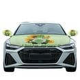 thumbnail image 2 of Yuyamidu Green Leaf Side Mirror Covers for Cars Sedans Sunflower Car Hood Cover Protector 3 Pack St. Patrick's Day Car Hood Cover Banner with Side Mirror Wrap Accessories Decoration, 2 of 7