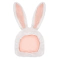 thumbnail image 1 of KAKOWELY Sombrero de conejo de Pascua con orejas largas y capucha, de peluche, de dibujos animados, ideal para disfrazarse o para fiestas de cosplay., 1 of 5