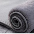 thumbnail image 4 of Faux Fur Rug Plush Rug Washable Area Rugs for Bedroom Fluffy Rabbit Fur Rug for Living Room Teen Room Home Decor Rectangle Rug(Light Grey, 2x3), HB6805, 4 of 4