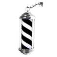 thumbnail image 2 of Poste de barbero a prueba de lluvia, luz LED giratoria, letrero de salón, rayas de luz para interiores 40cm Negro Blanco jinwen Luz de poste de barbero, 2 of 8