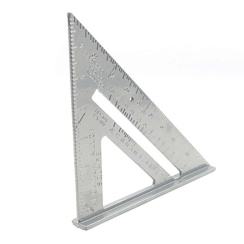 Imperial Ruler Aluminum Alloy Triangle Protractor Ruler Woodworking Durable 