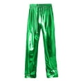 thumbnail image 2 of ZQUUVOU Men's Metallic Shiny Jogger Pants Breathable Party Night Club Green, 2 of 3