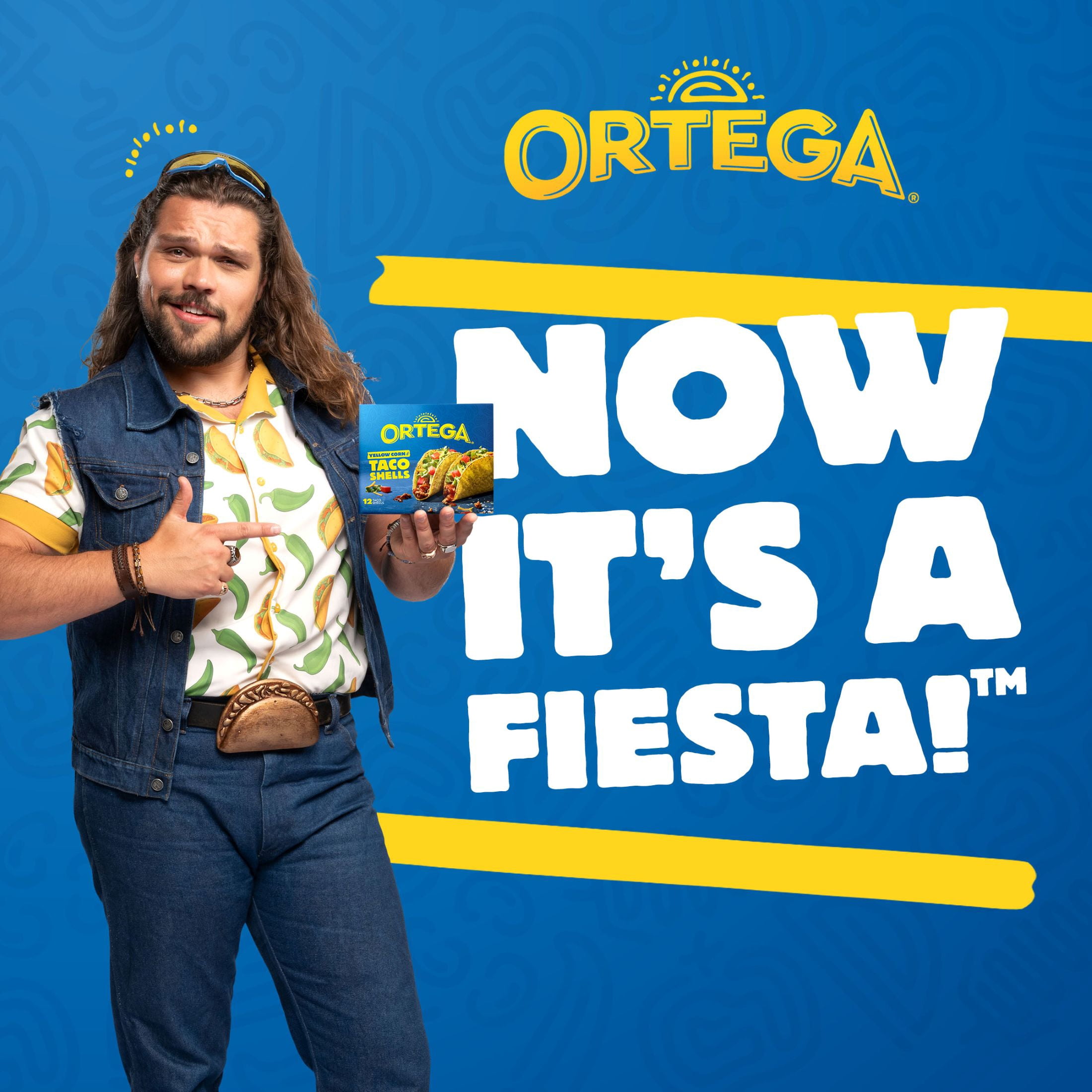 Ortega Fiesta Flats Flat Bottom Taco Shells Kit 9.6 oz