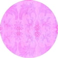 thumbnail image 1 of Ahgly Company Indoor Round Abstract Purple Modern Area Rugs, 3' Round, 1 of 4