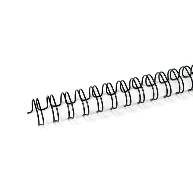 Rayson Double Loop Binding Wires 1/4 Inch - 3 to 1 Pitch Wire Binding Capacity 20 Sheets, 11 inch Length, 32-Loop Black Wire Ring Pack of 100 to Bind Reports and Projects