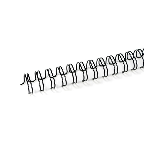 Rayson Double Loop Binding Wires 1/4 Inch - 3 to 1 Pitch Wire Binding Capacity 20 Sheets, 11 inch Length, 32-Loop Black Wire Ring Pack of 100 to Bind Reports and Projects
