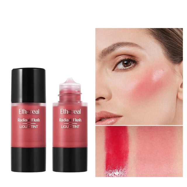 Liquid Powder Blusher Stick Pearl Light Flash Brighten Liquid Powder Blusher Stick Women'S Gift Makeup Powder Blusher Liquid Powder Blusher 11Ml, Makeup White Blusher