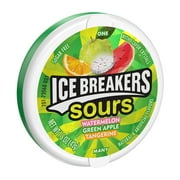 Ice Breakers Sours Assorted Fruit Flavored Sugar Free Mints, Tin 1.5 oz