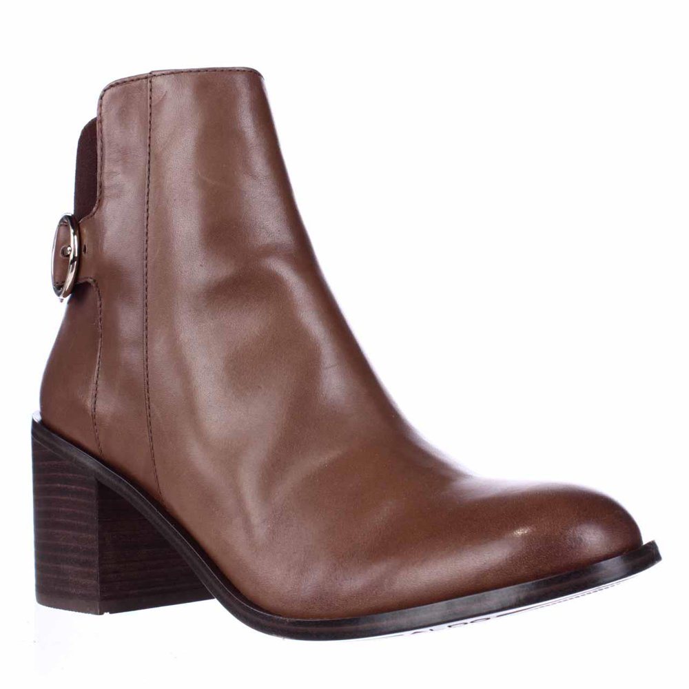 ALDO - Womens Aldo Rosaldee Casual Block Heel Ankle Booties - Cognac ...