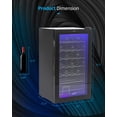 thumbnail image 2 of TABU 34 Bottles Wine Cooler Refrigerator, Digital Temperature Display, Quiet Operation Compressor, Freestanding Wine Cellar(Black), 2 of 8