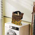 thumbnail image 2 of ZIATUBLE Sunflower Clothespin Bag Storage Wooden Clothes Pins Bag Holder Elastic Hanging Storage Organizer Portable Wardrobe Clothes Storage Organizer Closet with Hanging Rack, 2 of 7