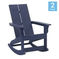 thumbnail image 2 of Flash Furniture Finn Poly Resin Rocking Adirondack Chair - Navy (Set of 2), 2 of 14