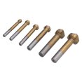 thumbnail image 4 of Ccdes 90 Degré Fraise Bit, 6pcs Fraise Bit Titane Placage 90 Degré HSS Chanfreinage Fin Fraise Bit, Chanfrein Fin Fraise Bite, 4 of 8