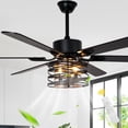 thumbnail image 2 of Bella Depot 65" Industrial Cage Ceiling Fan 6-Speed Reversible with Light and Remote Control, 2 of 19