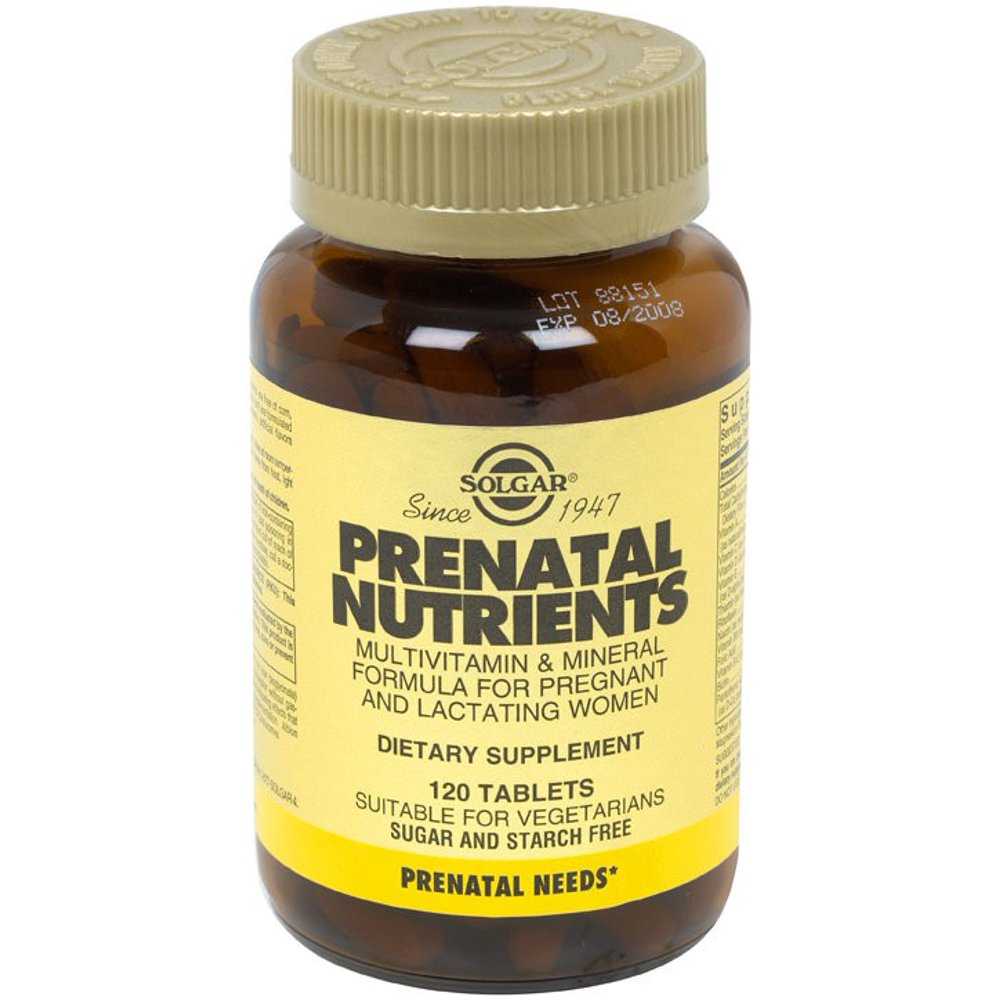 Solgar Prenatal Nutrients Tablets, 120 Ct - Walmart.com - Walmart.com