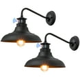 thumbnail image 2 of C C attleya Matte Black Outdoor Wall Lights Dusk to Dawn Motion Sensor Outdoor Barn Light (2-Pack), 2 of 5