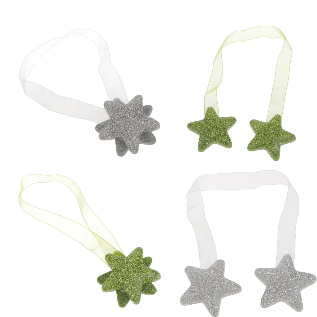 4Pieces Silver Green Magnetic Magnet Curtain Drapery Tiebacks Holder Tie Backs