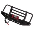 thumbnail image 3 of Parachoques de metal con receptor de control remoto de luz LED Winch 2 para coche Traxxas RC MABOTO Parachoques RC, 3 of 6