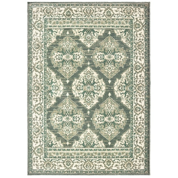 United Weavers Miami Area Rug 3003-40372 Boynton Grey Angled Floral