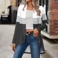 thumbnail image 2 of Women's Casual Loose Fit Long Sleeve Cardigan Coat Sweater Top Solid Color Lightweight Layering Piece for Fall | CSEONE,Black XL, 2 of 9