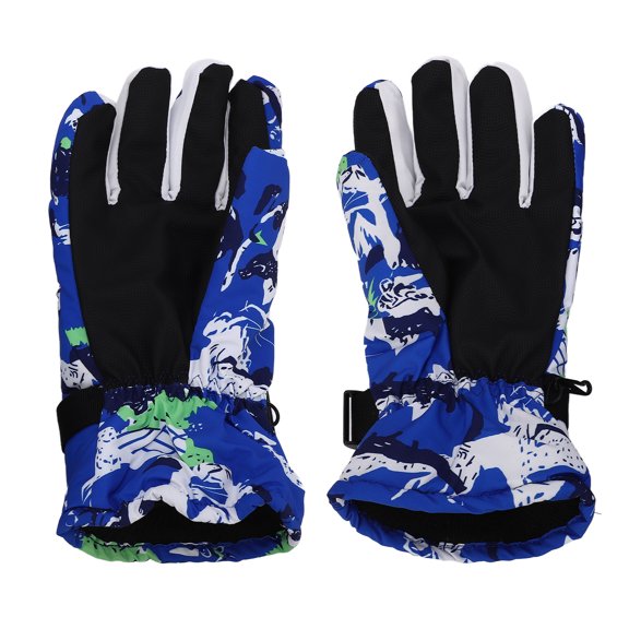 Full Finger Gloves, Outdoor Skiing Gloves Waterproof Nylon Arctic   For Mountaineering White,Blue,Pink