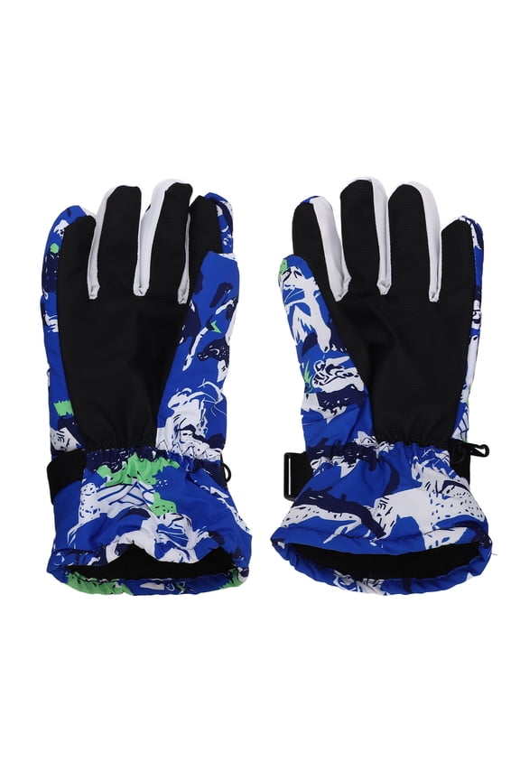 Full Finger Gloves, Outdoor Skiing Gloves Waterproof Nylon Arctic   For Mountaineering White,Blue,Pink