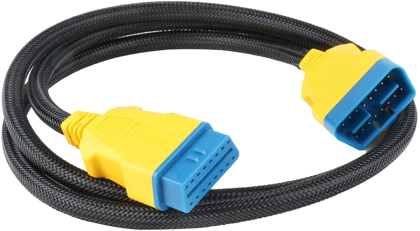 DIY OBD OBD2 Diagnostic 16Pin Plug Female Extension Cable Lead 